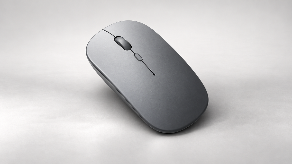 Rechargeable Bluetooth wireless mouse offered in four color finishes in Grey
