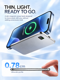 Slim magnetic wireless power bank offered in 5,000mAh and 10,000mAh capacities