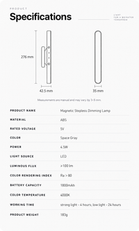 5W Rechargeable Magnetic LED Light