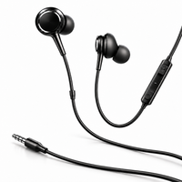 Black wired in-ear earbuds offered with USB-C or 3.5mm connector