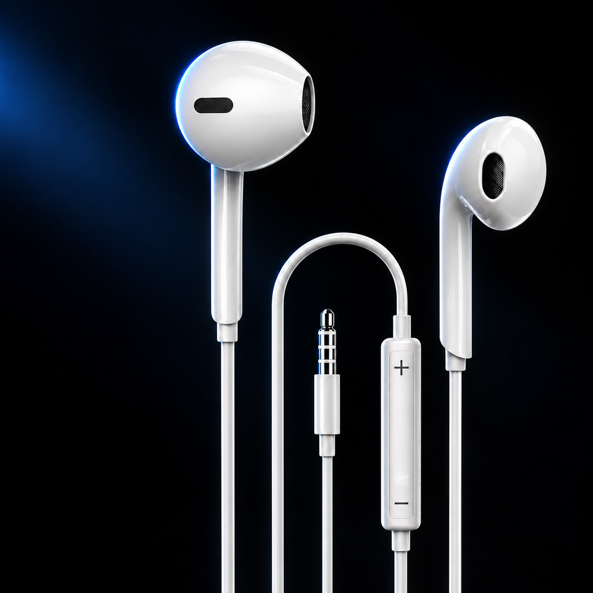 Wired in-ear earbuds with built-in microphone and USB-C or 3.5mm connector options