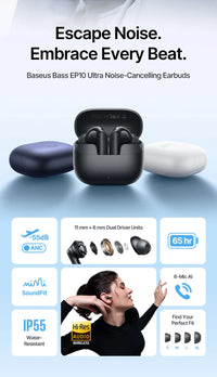 Baseus EP10 Ultra wireless in-ear earbuds with noise cancellation