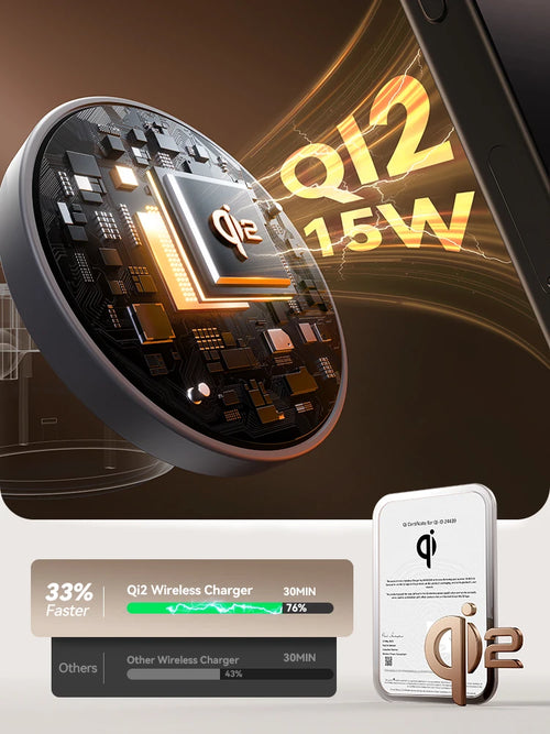 15W Qi2 magnetic charging station with integrated ambient lighting
