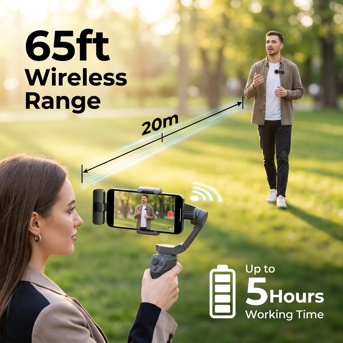 Wireless Lavalier Microphone — USB-C & Lightning