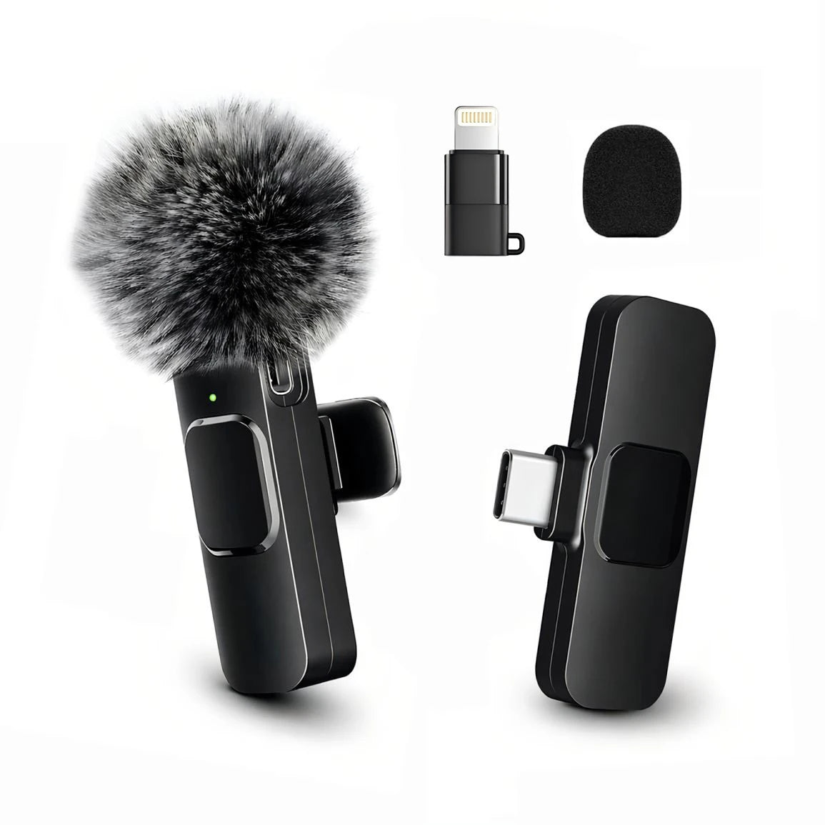 Wireless Lavalier Microphone — USB-C & Lightning