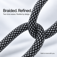 90-degree right-angle braided charging cable with USB-A or USB-C connector choices
