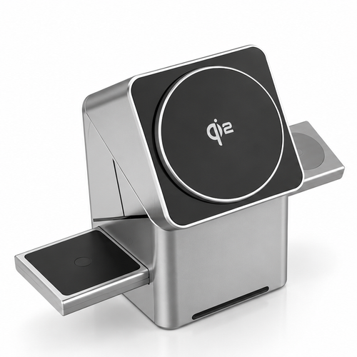 15W Qi2 Rotating 3-in-1 Magnetic Charging Dock