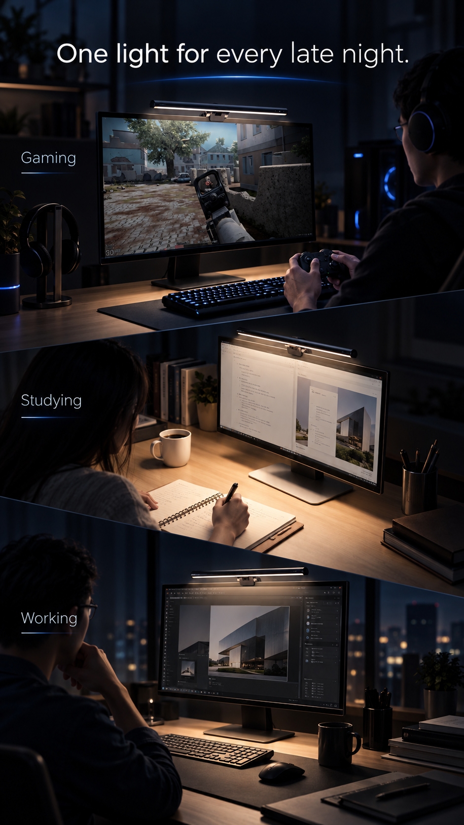 5W Dimmable LED Monitor Light Bar