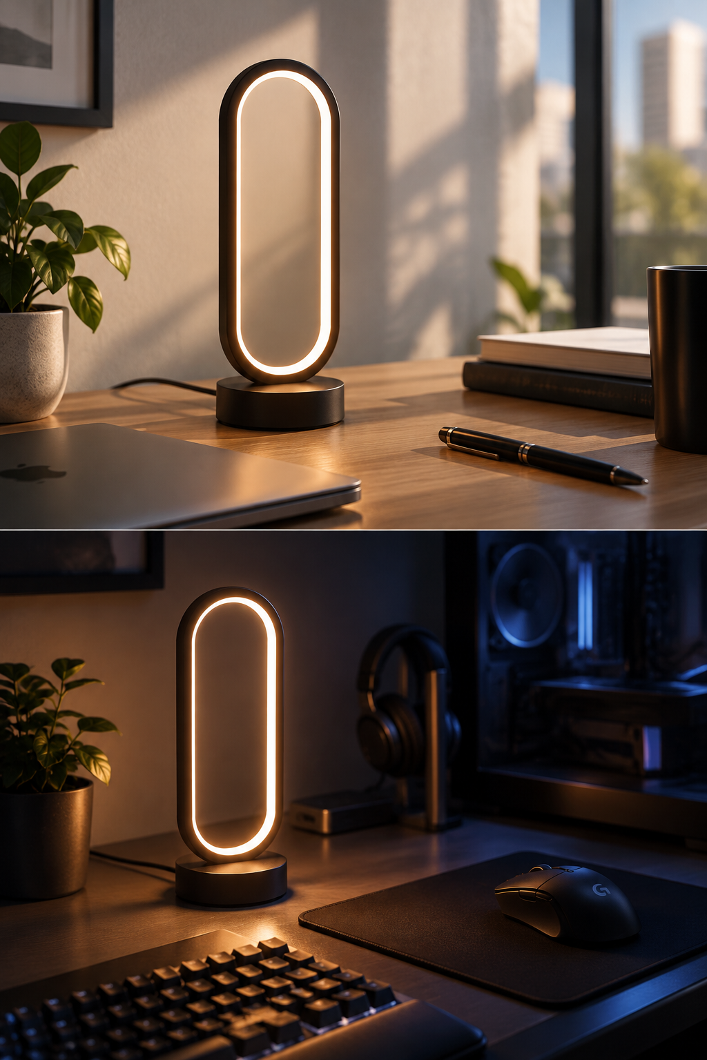 Dimmable LED Ring Table Lamp