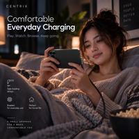 90-degree right-angle braided charging cable with USB-A or USB-C connector choices