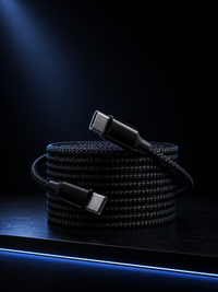 Braided USB-C to USB-C charging and data cable, available in multiple lengths