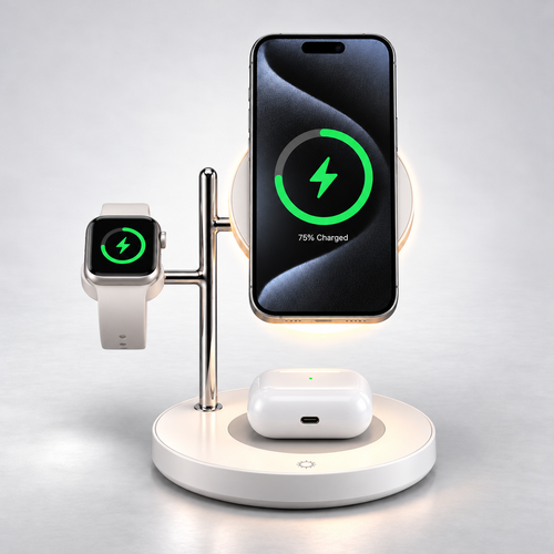 15W Qi2 Magnetic Charging Station with Ambient Light